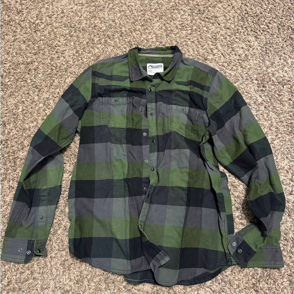 Mountain Khakis Green and Black Plaid Shirt